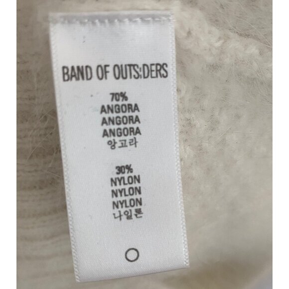 ✨ Band of Outsiders Angora Blend Sweater | Black & White Colorblock ✨ - Small - Picture 6 of 7